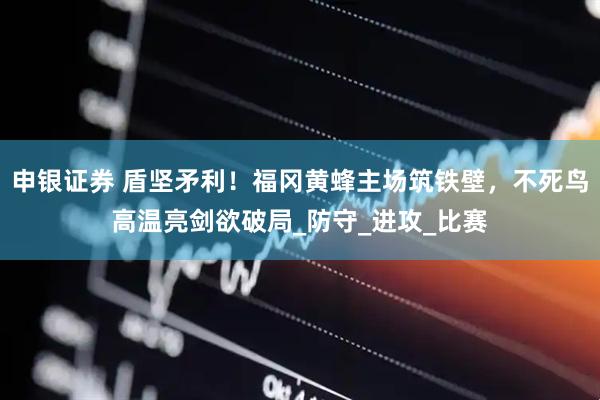 申银证券 盾坚矛利！福冈黄蜂主场筑铁壁，不死鸟高温亮剑欲破局_防守_进攻_比赛